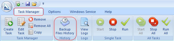 Backup Files History