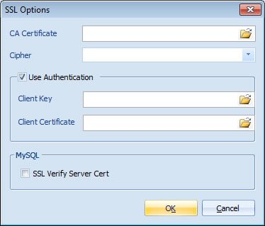 mysql protocol ssh backup settings secure options establishing connections option using